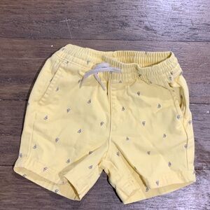 Old Navy Yellow Kids Shorts with Sailboat Pattern